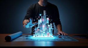 未来都市の設計図が一瞬で実体化する