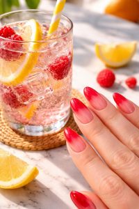 瑞々しいシロップネイルとフルーツの共演