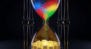 砂時計とデジタルコイン