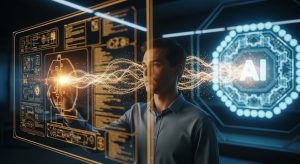 精密な設計図をAIに伝えるエンジニア