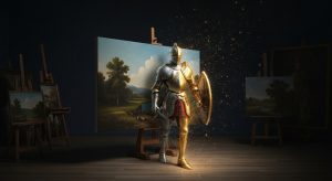 静止画のキャンバスからキャラクターが動き出す瞬間