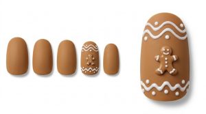聖なる夜の主役になる。クリスマス・ホリデーネイルチップ30選|冬デートに映える赤と煌めきの魔法 1 31-11_ジンジャーブレッド・スパイス (Gingerbread Spice)