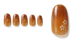 33-16_琥珀色グラデと白い小花 (Amber Gradient & Tiny White Flowers)