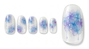 35-04_水彩たらしこみの紫陽花 (Watercolor Tarashikomi Hydrangea)