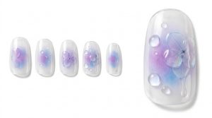 35-11_紫陽花カラーのチークネイル (Hydrangea Cheek Blush)