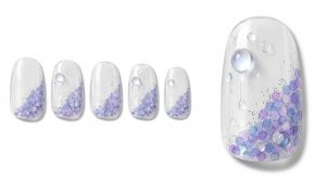 35-13_斜めフレンチの紫陽花ホロ (Diagonal Hydrangea French)