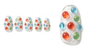 37-11_カラフルおはじきの透け感 (Colorful Glass Marbles)