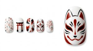 37-12_狐のお面と鳥居 (Fox Mask & Torii Gate)