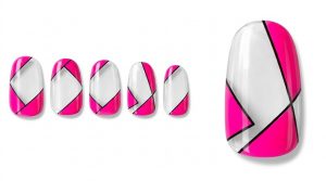 38-05_ネオンピンクのジオメトリック (Neon Pink Geometric Block)