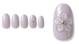 39-06_ペールラベンダーとぷっくりフラワー (Pale Lavender 3D Flower)