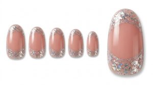 39-10_ピーチベージュのガラスフレンチ (Peach Beige Glass French)