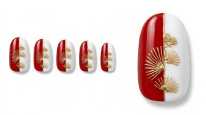 40-06_紅白バイカラーと松葉 (Red & White Bicolor with Pine Needles)