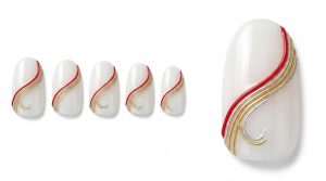 40-17_水引の変形斜めフレンチ (Mizuhiki Diagonal French)