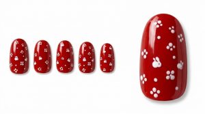 40-27_漆レッドと雪うさぎの小花 (Lacquer Red & Snow Rabbit Florets)