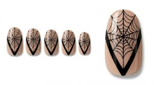 43-17_蜘蛛の巣のフレンチライン (Spider Web French Tip)