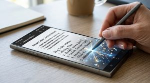 Sペンで書かれた文字が美しいデジタル文書に変化