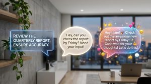 吹き出しが形を変えていく