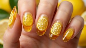 潤いの極み。シロップ&ジェリーネイルチップ30選|ちゅるんとした透け感で指先に魔法を 3 46-23_蜂蜜レモンのシロップ (Honey Lemon Syrup)